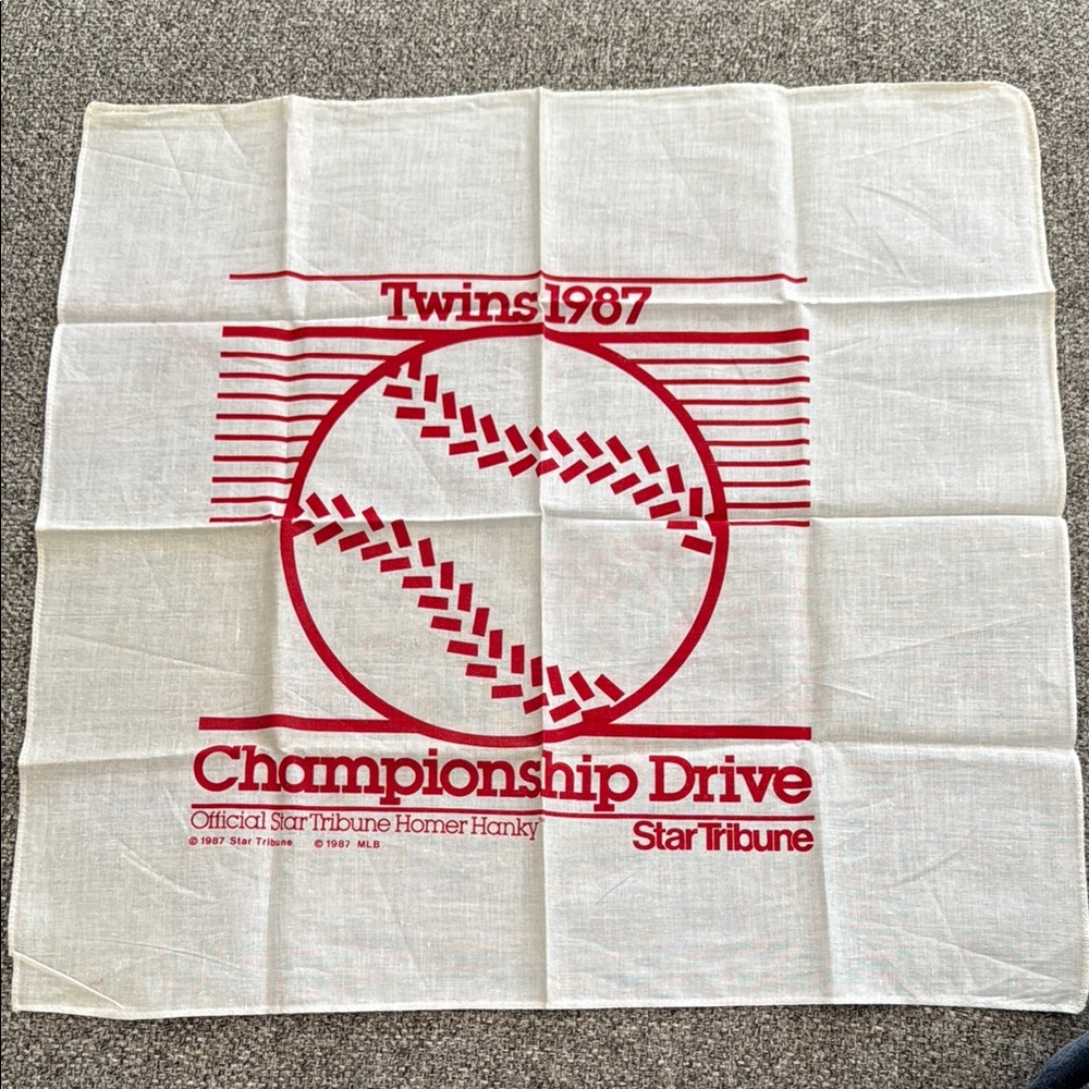 Twins 1987 Championship Drive Hanky
